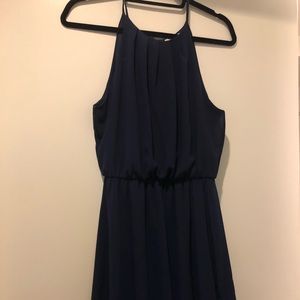 Lush Navy Halter Dress